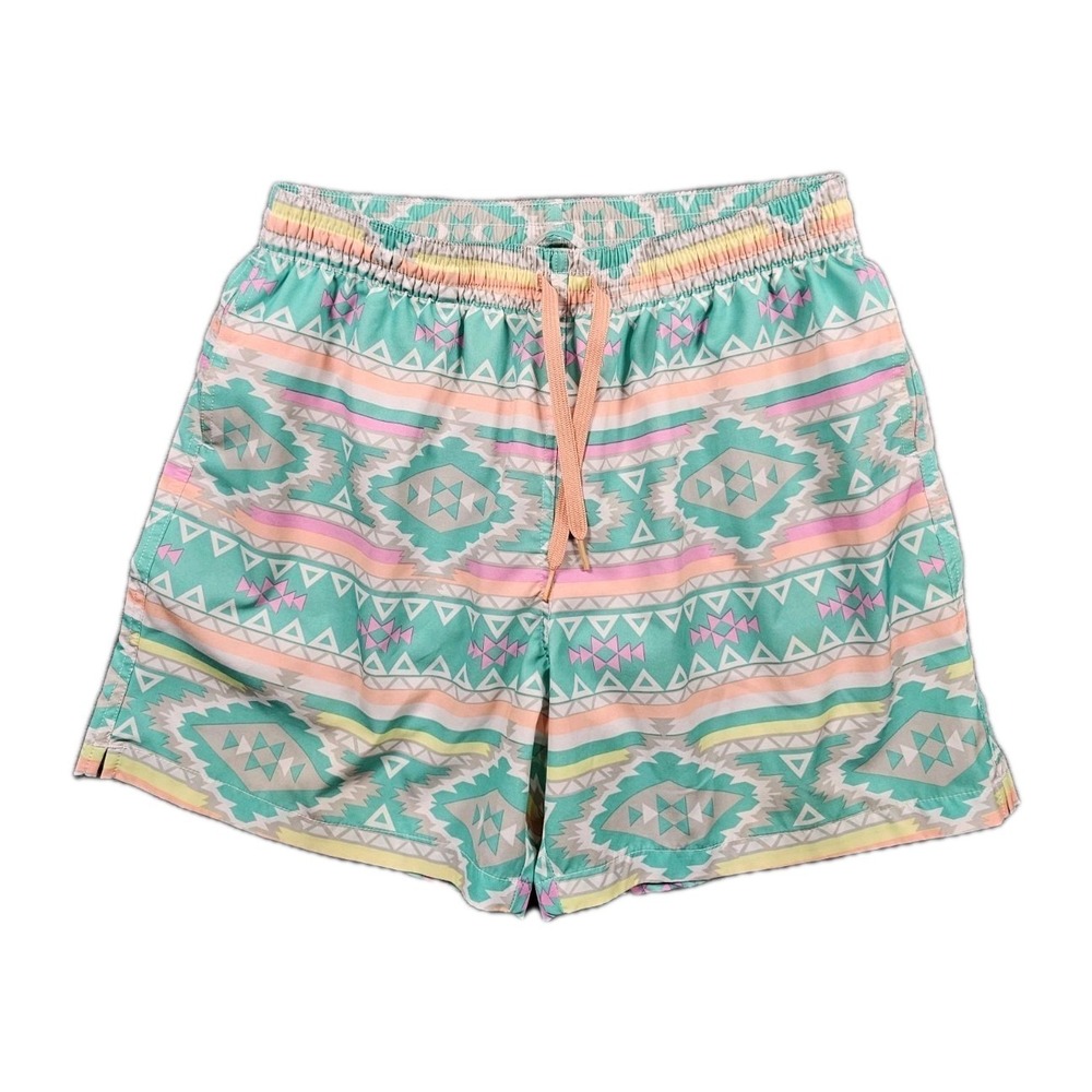 Chubbies Mens Large 5.5" Inseam Swim Trunks Aztec Print‎ Lined Geometric